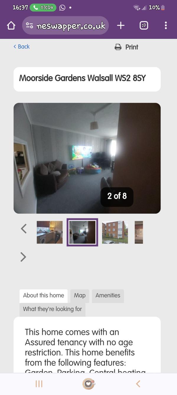 2 Bedroom flat In Walsall Wants 3 Bedroom house In Birmingham House Exchange