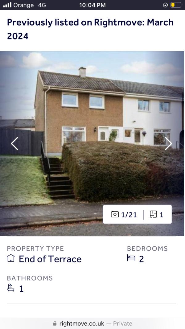 2 bedroom house in East Kilbride House Exchange